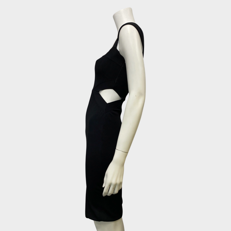 Stella McCartney black side cut out rayon dress