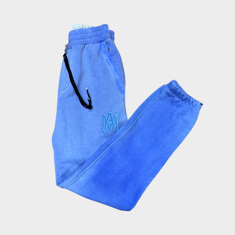 Amiri men's blue and grey cotton joggers