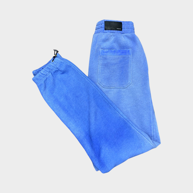 Amiri men's blue and grey cotton joggers