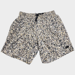 Fendi men's grey and yellow print swimming trunks