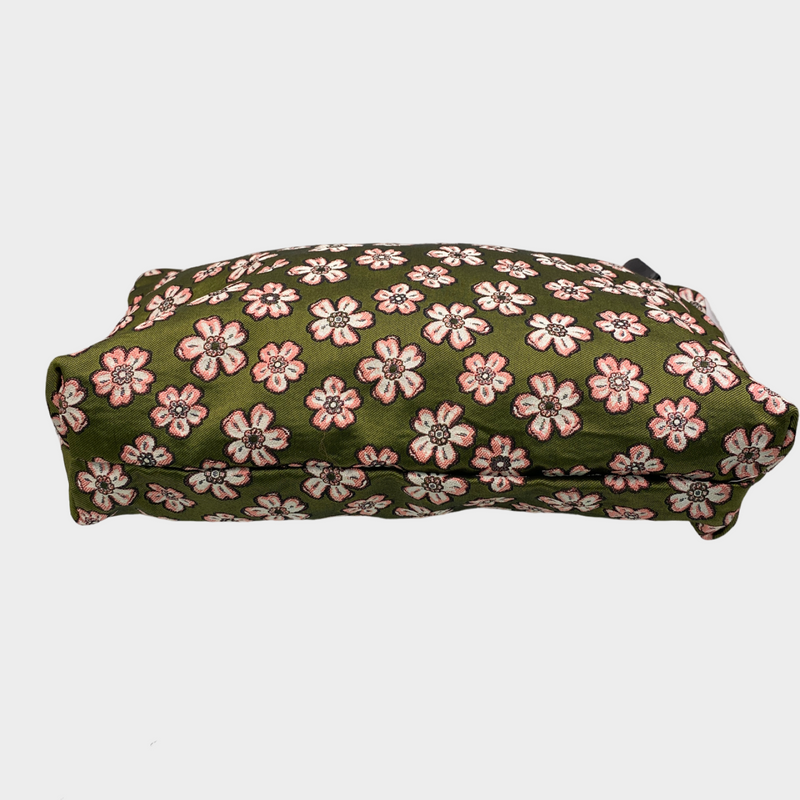 Dsquared2 men's pink and green floral fabric clutch