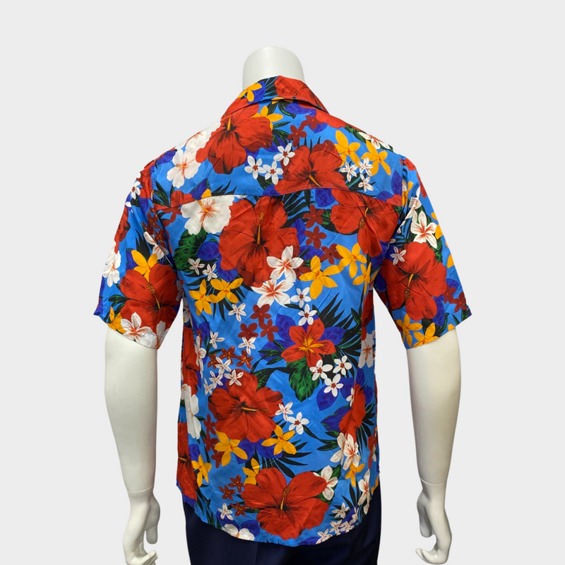 Ami Paris men's floral print short sleeve shirt