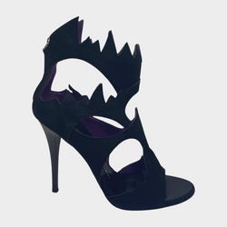 Giuseppe Zanotti black suede ankle boot heels