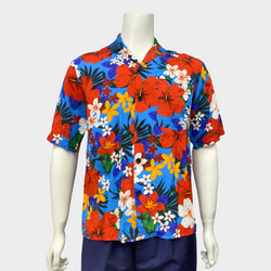 Ami Paris men's floral print short sleeve shirt