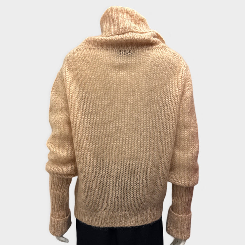 Prada Women's Mohair and Wool Peach Oversized Sweater