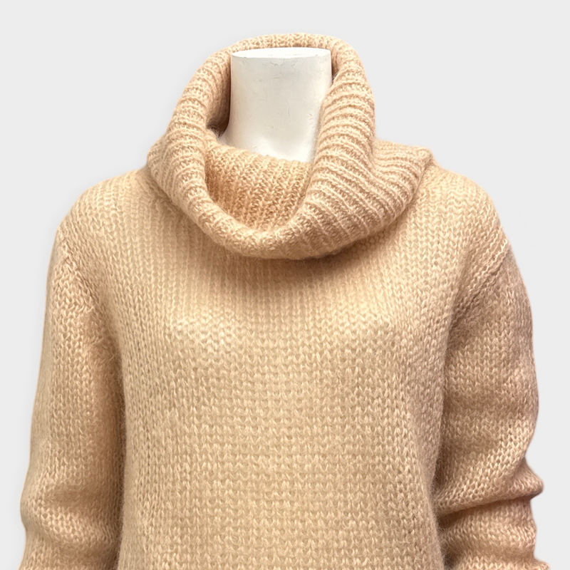 Prada Women's Mohair and Wool Peach Oversized Sweater