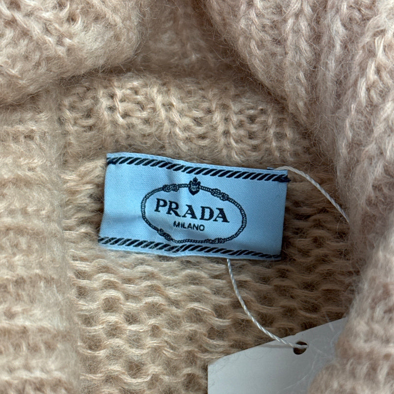 Prada Women's Mohair and Wool Peach Oversized Sweater