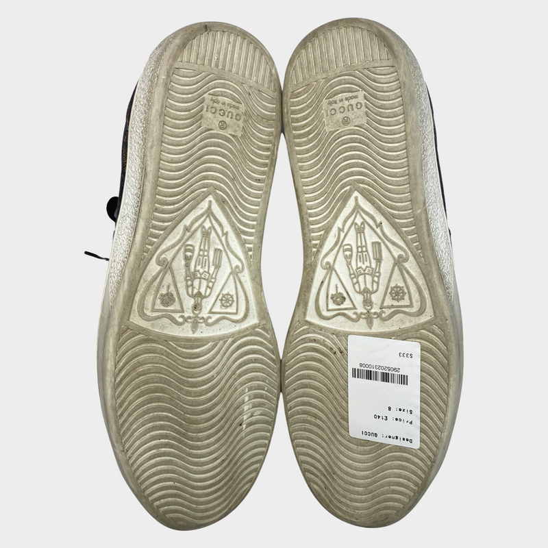 Gucci men's black 'ace GG supreme' sneakers