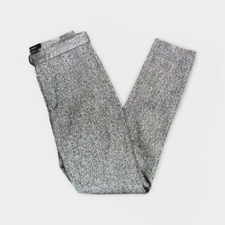 ISABEL MARANT Women's Silver Metallic Trousers
