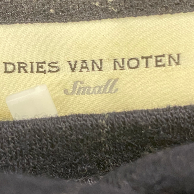 Dries Van Noten men's navy pinstrip woolen t-shirt