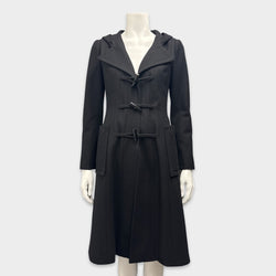 Chanel Women's Black Wool Coat With Toggle Closures