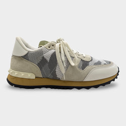 Valentino Women's White and Gray Rockrunner Sneakers