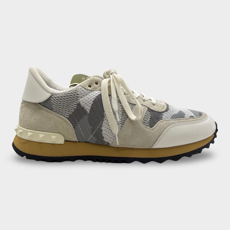 Valentino Women's White and Gray Rockrunner Sneakers