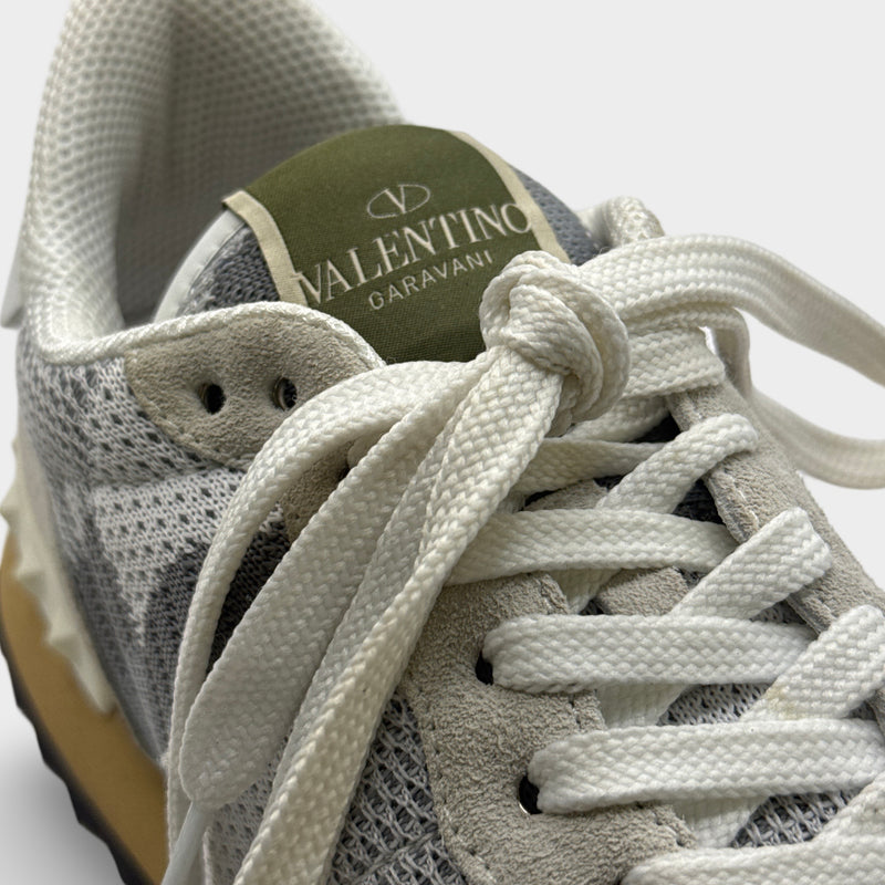 Valentino Women's White and Gray Rockrunner Sneakers