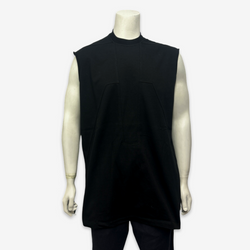 Rick Owens Men's Black Long Structured Vest-style Sweatshirt