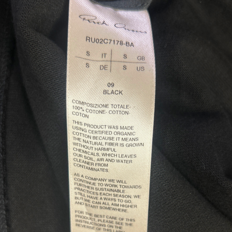 Rick Owens Men's Black Long Structured Vest-style Sweatshirt