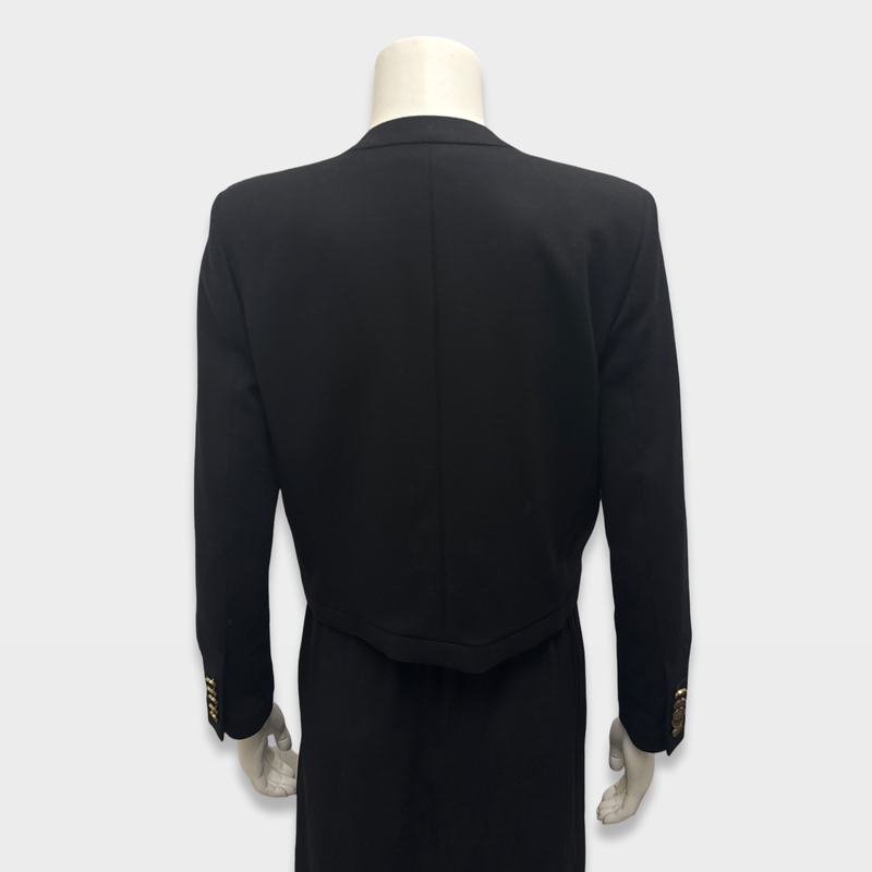 Saint Laurent Women's Black Jacket with gold buttons