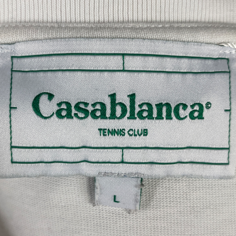 Casablanca men's white printed cotton t-shirt