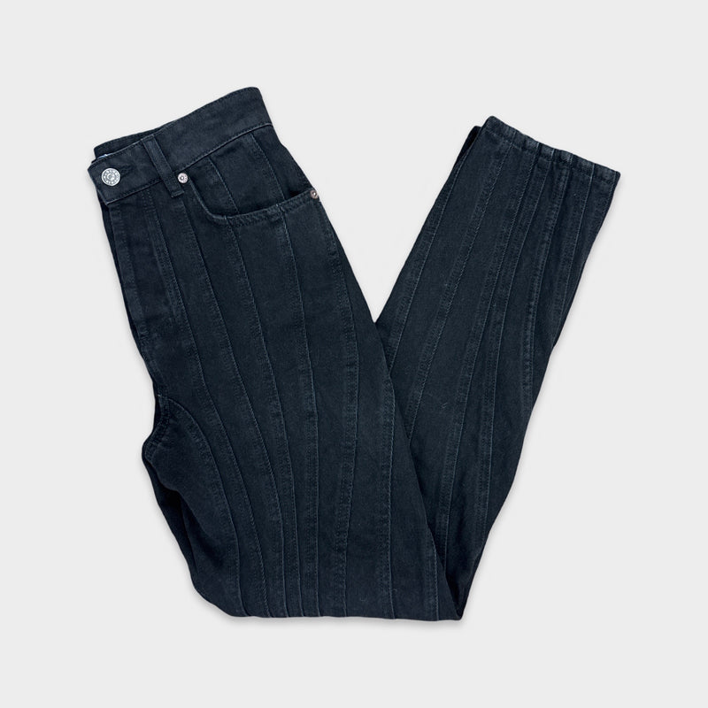 Mugler women's Black Spiral Jeans