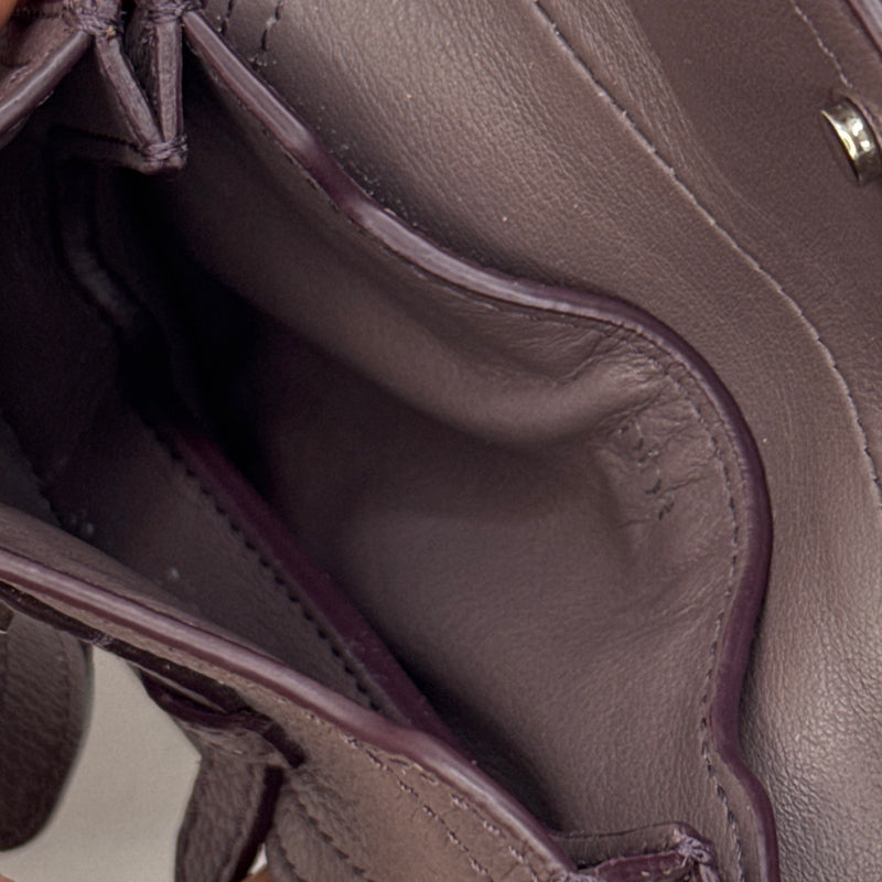 Dior men's Saddle Key Ring purple leather pouch