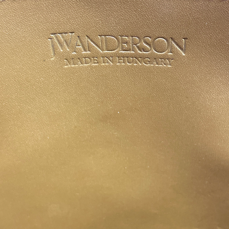 JW Anderson women's burnt orange felt tote bag with logo