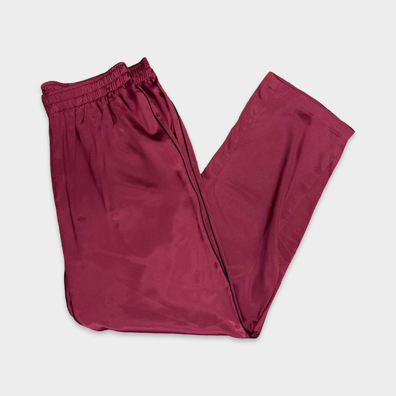DOLCE&GABBANA Men's Burgundy Silk Pants