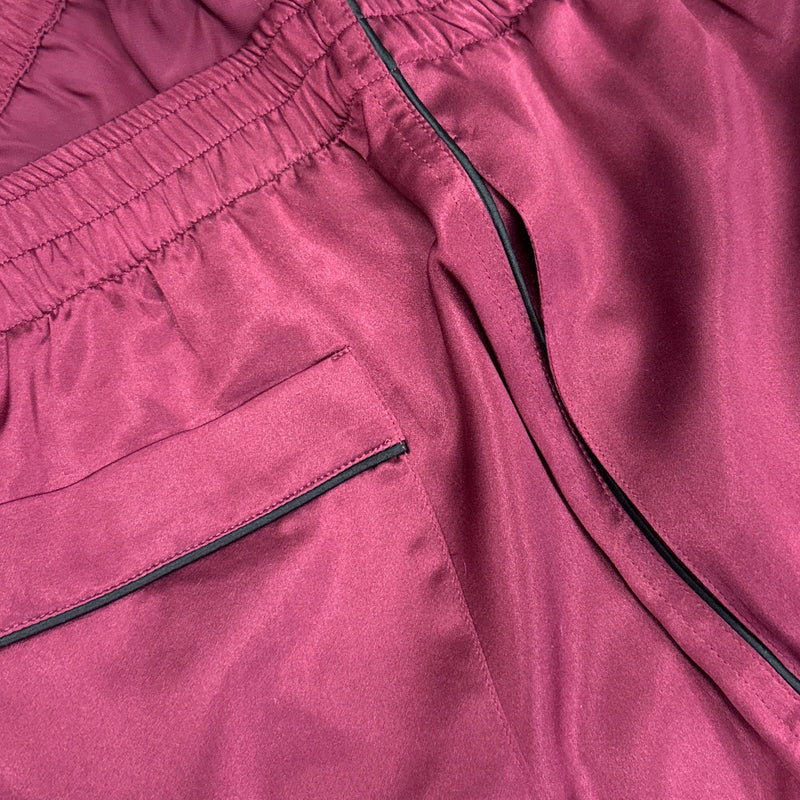 DOLCE&GABBANA Men's Burgundy Silk Pants