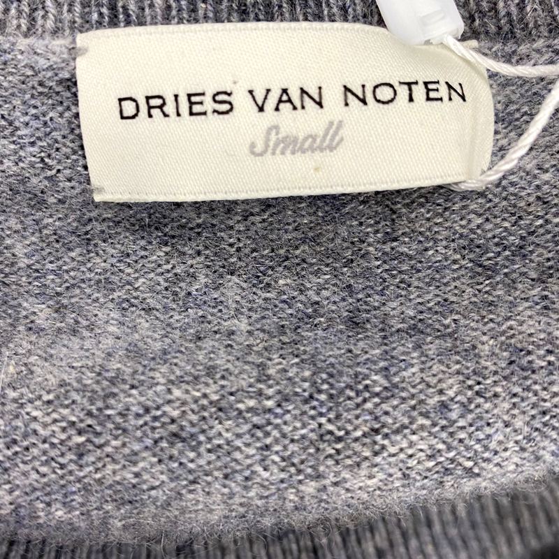 Dries Van Noten women's grey cashmere short-sleeved jumper