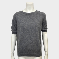 Dries Van Noten women's grey cashmere short-sleeved jumper