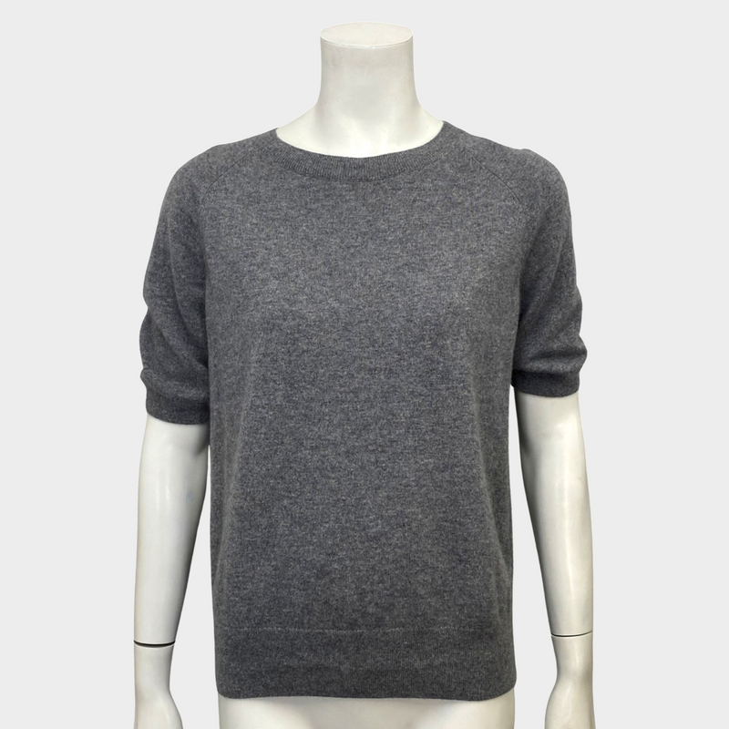 Dries Van Noten women's grey cashmere short-sleeved jumper