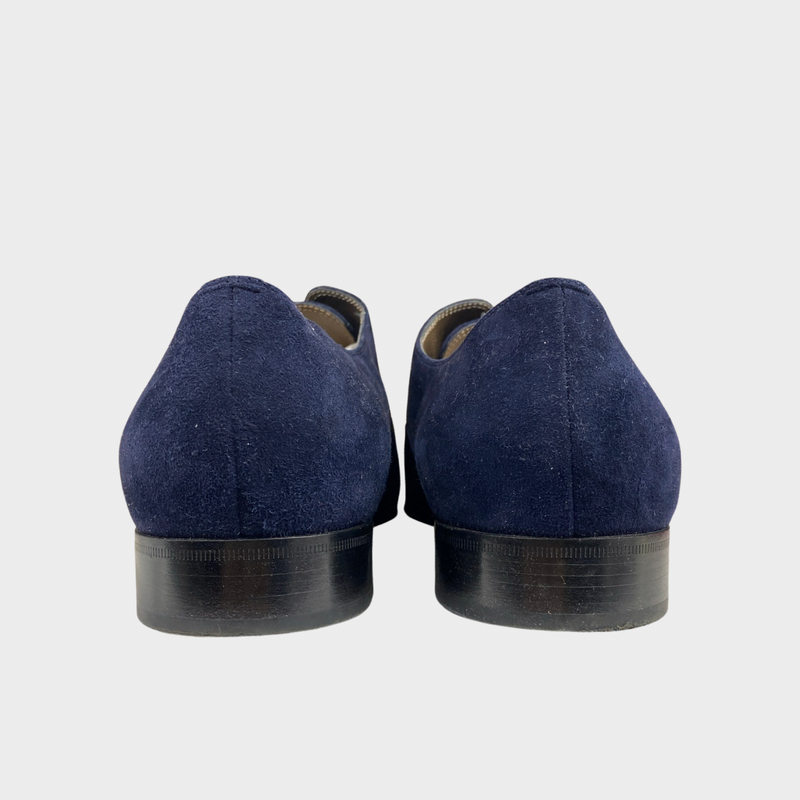 Gianvito Rossi men's navy suede loafers