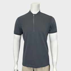 Bottega Veneta men's grey cotton polo shirt