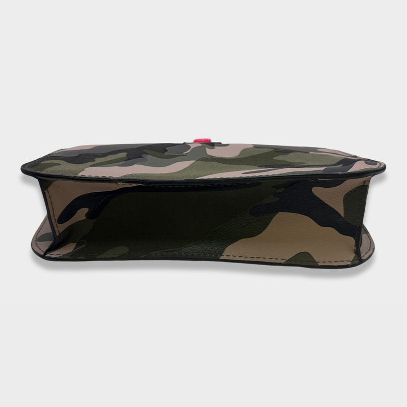 Valentino Women's Rockstud Camouflage and Pink fabric and leather Handbag