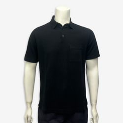 Hermes Men's Black Cotton Polo Shirt