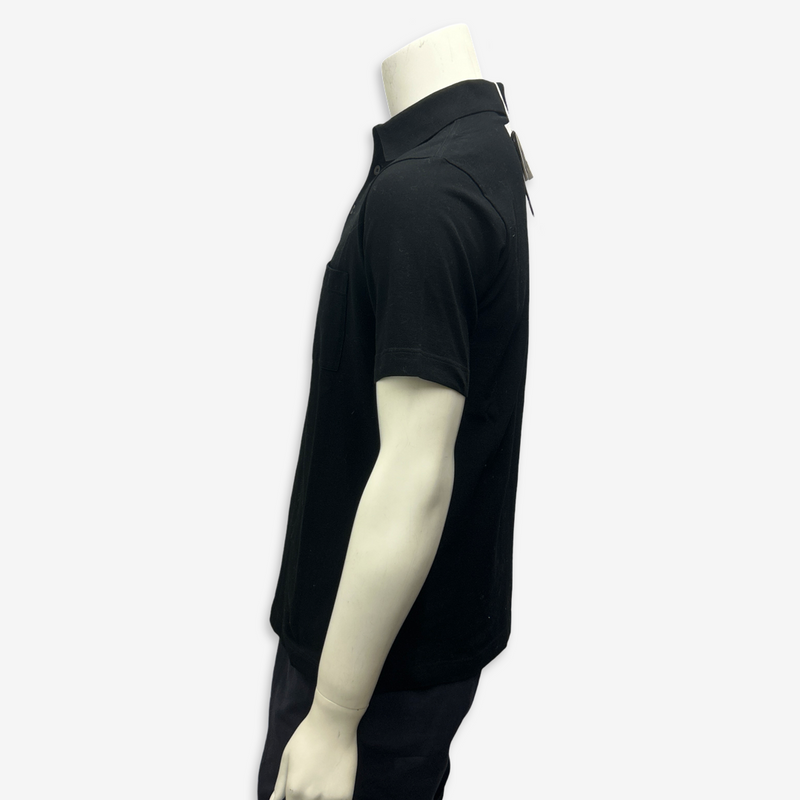 Hermes Men's Black Cotton Polo Shirt