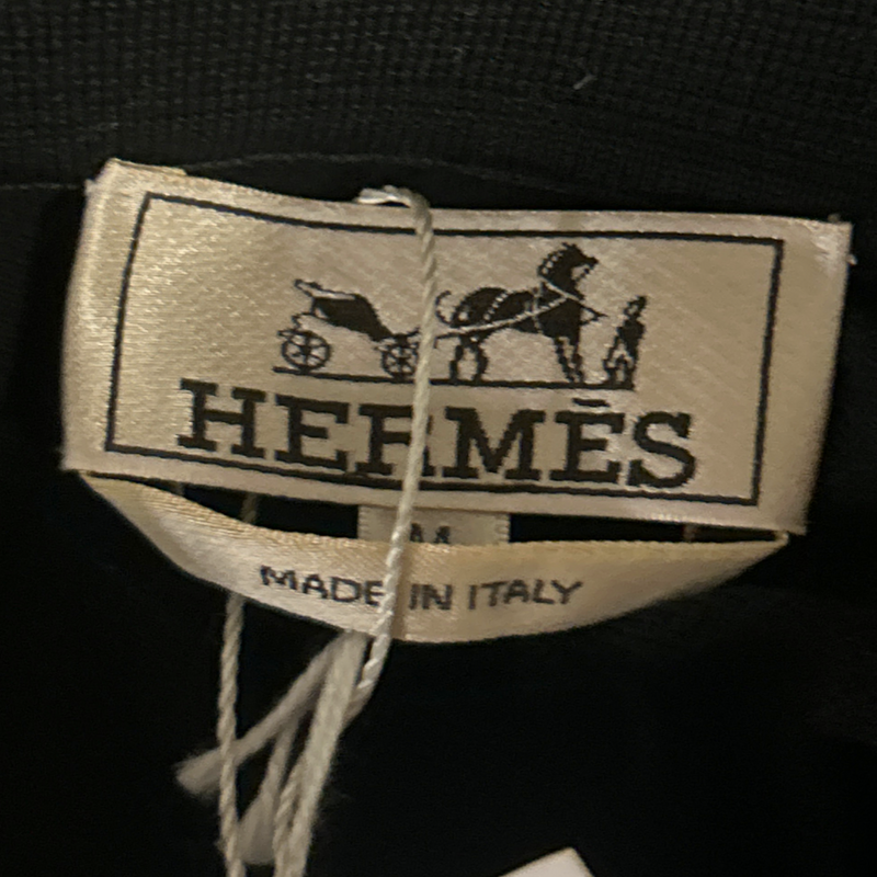 Hermes Men's Black Cotton Polo Shirt