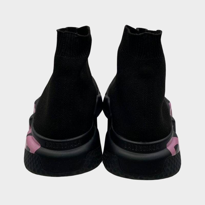 Balenciaga women's black speed stretch sock trainers