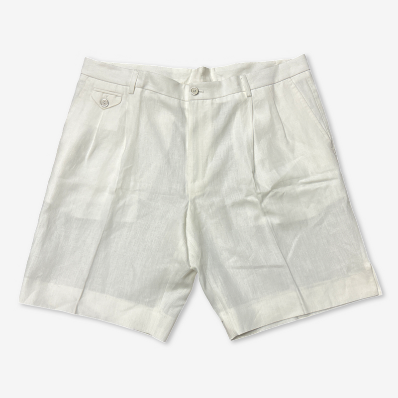 Dolce&Gabbana Men's Ecru Linen Summer Shorts