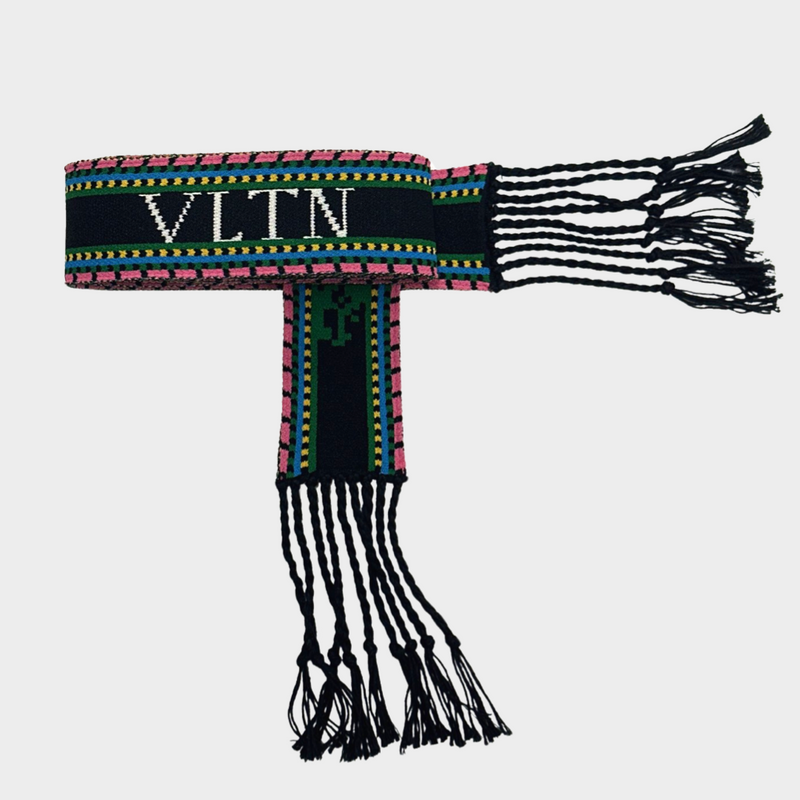 Valentino men's multicoloured jacquard scarf