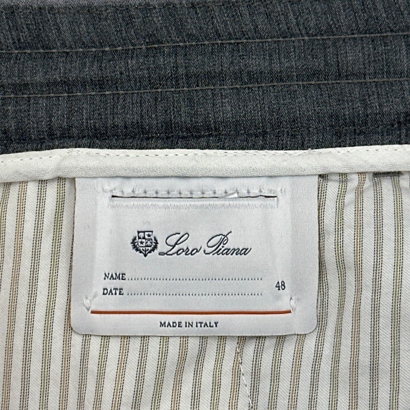 Loro Piana men's grey wool-linen joggers