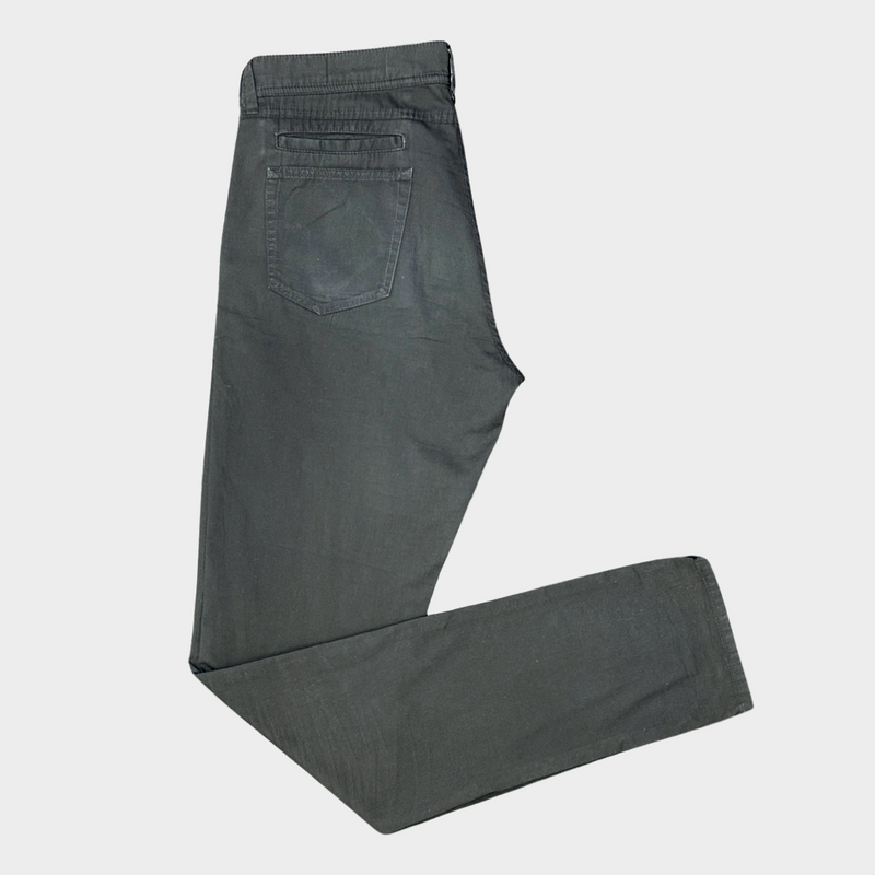 Brunello Cucinelli men's grey cotton straight-length trousers