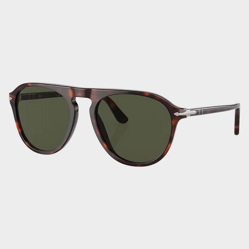 Persol men's havana pilot shaped sunglasses