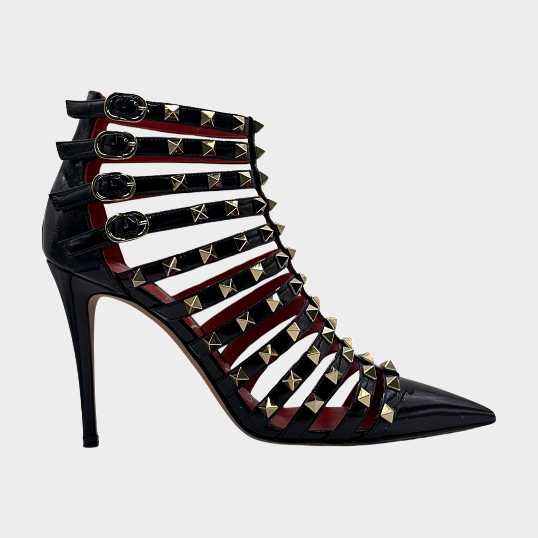 【関税&送料込】Valentino Garavani Rockstud Patent Leather S Valentino Garavani Leather Rockstud Sandals 65 | Harrods UK