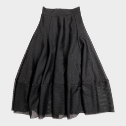 Maje women's mesh black skirt