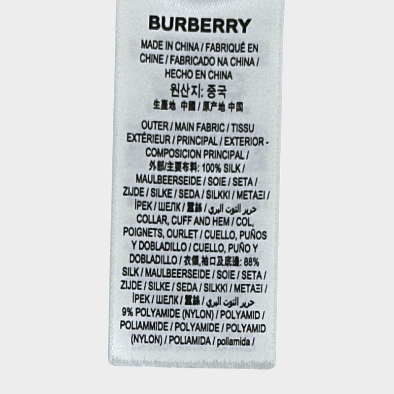 Burberry women's baby blue ribbed silk roll-neck top