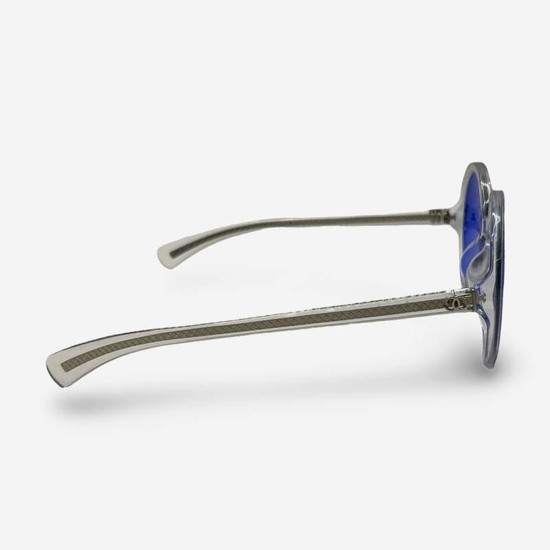 Chanel Women's Electric Blue Round-Lens Sunglasses