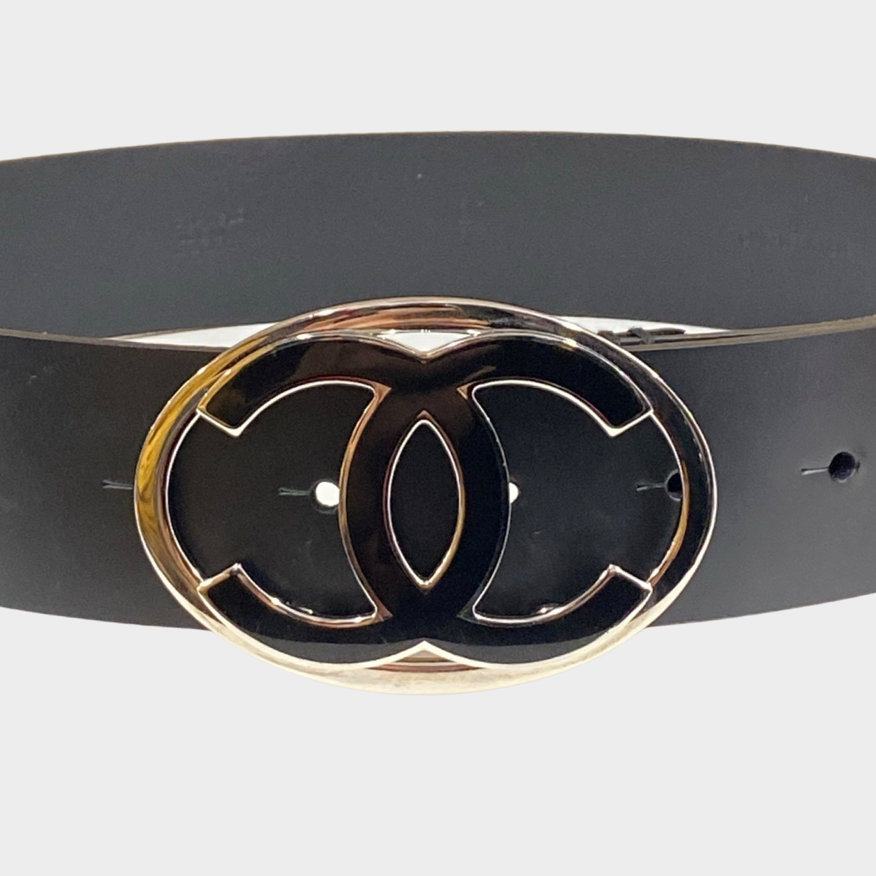Chanel black online belt women's