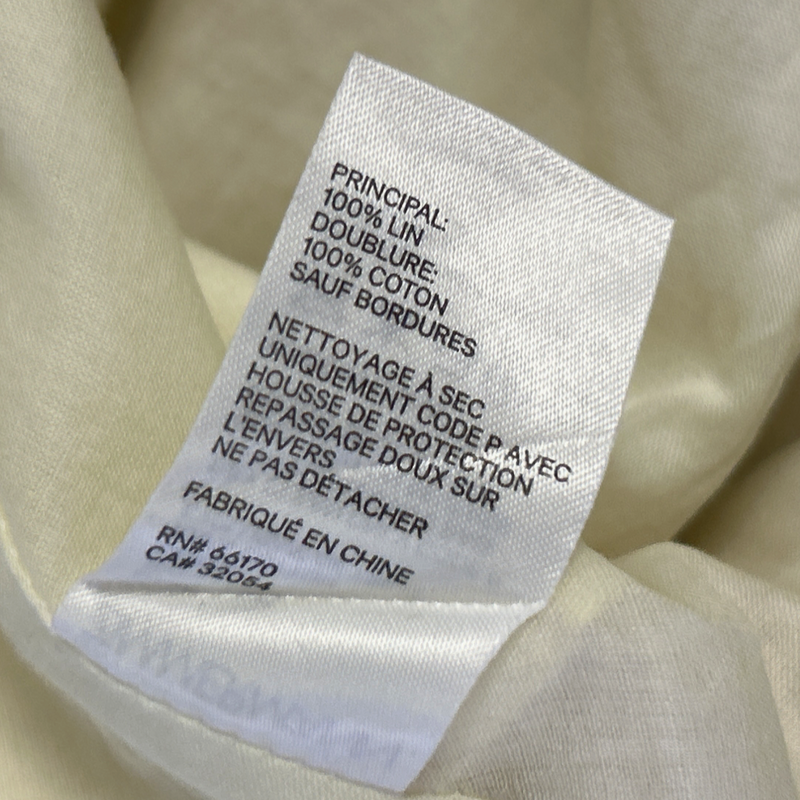 Zimmermann White and Yellow Pineapple Print Linen Dress