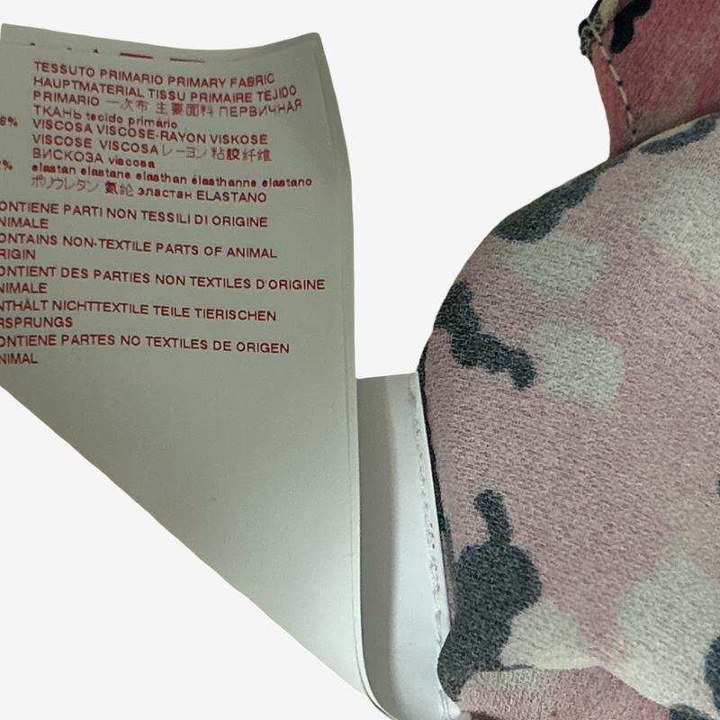 Marni Pink And Navy Abstract Floral Print Dress