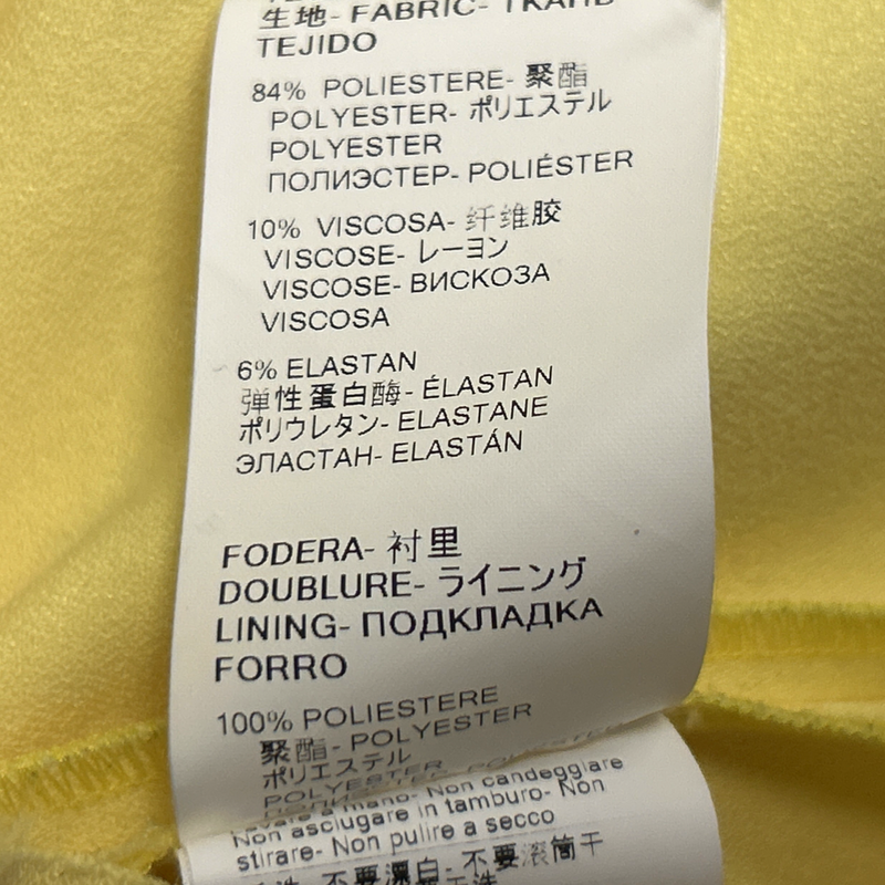 MSGM Yellow Structured Dress With Frill Detailing